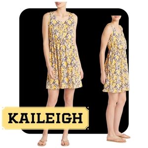 Kaileigh Yellow Floral Mini Dress